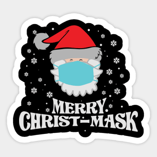 Merry Christ-mask funny quarantined Christmas gift Sticker